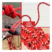Cinta Reforzada 4m x 4cm Rojo para Ajuste en Taller